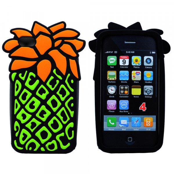 Wholesale iPhone 4 4S 3D Pineapple Tree (Green)